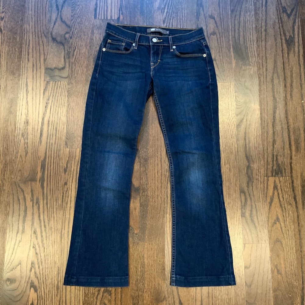 Levi’s dark denim boot cut jeans